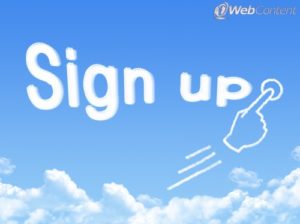 Get readers to sign up with quality web content.
